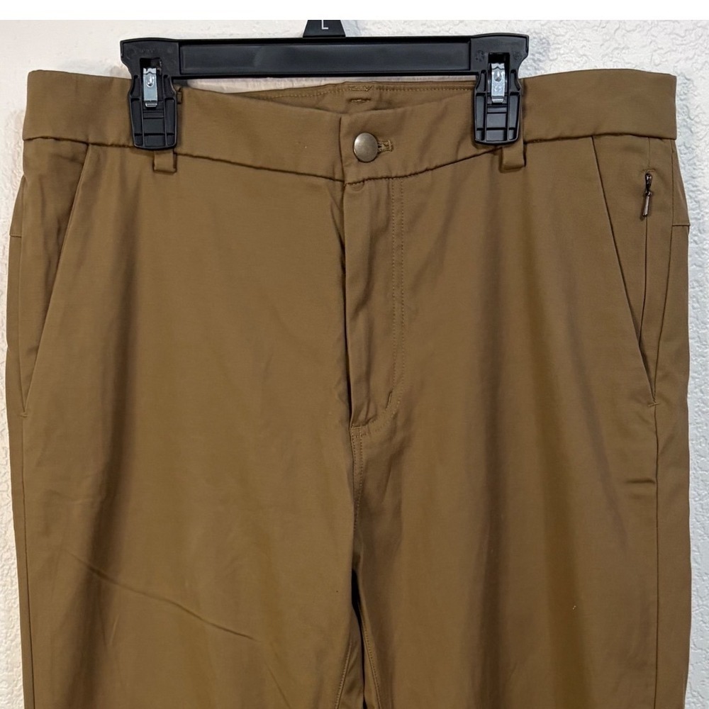 Lululemon Commission Slim Fit Pant Brown 32 Tall Mens Technical Chino Trousers - Picture 2 of 6